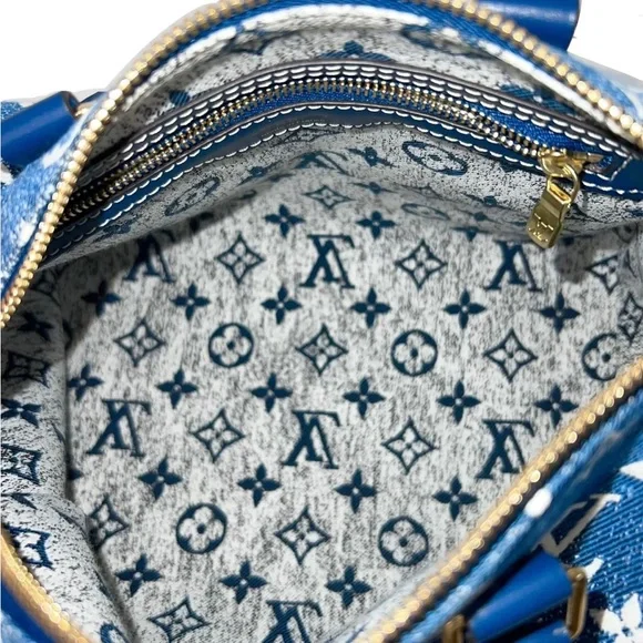 Louis Vuitton Monogram Denim Speedy Bandouliere 25 - Picture 8 of 9